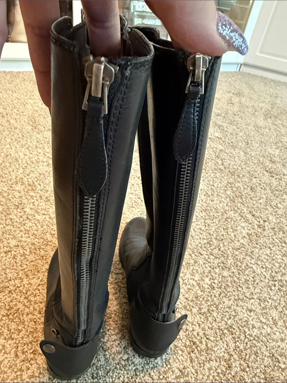 Franco Sarto Black Tall Riding Boots